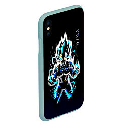 Чехол iPhone XS Max матовый Разряд молнии Гоку - Dragon Ball, цвет: 3D-мятный — фото 2