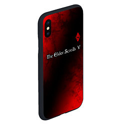 Чехол iPhone XS Max матовый SKYRIM - Tie-Dye, цвет: 3D-черный — фото 2