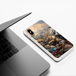 Чехол iPhone XS Max матовый Битва Рыцарского ордена Империи, цвет: 3D-белый — фото 2