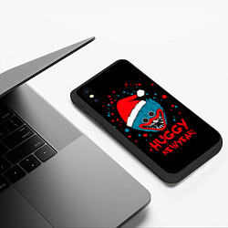 Чехол iPhone XS Max матовый Huggy New Year - Poppy Playtime новогодний Хагги В, цвет: 3D-черный — фото 2