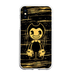 Чехол iPhone XS Max матовый Bendy and the ink machine - Бенди, цвет: 3D-белый