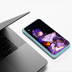 Чехол iPhone XS Max матовый Баал среди молний Геншин импакт, цвет: 3D-мятный — фото 2