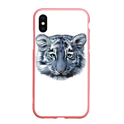 Чехол iPhone XS Max матовый Взгляд белого тигра, цвет: 3D-баблгам