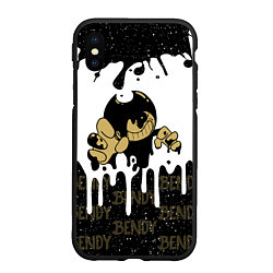 Чехол iPhone XS Max матовый КРУТОЙ BENDY AND THE INK MACHINE, цвет: 3D-черный