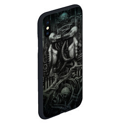 Чехол iPhone XS Max матовый Gigers worlds Миры Ганса Гигера, цвет: 3D-черный — фото 2