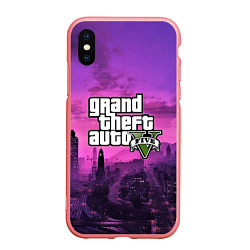 Чехол iPhone XS Max матовый GTA ONLINE 5, цвет: 3D-баблгам