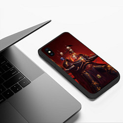 Чехол iPhone XS Max матовый Капитан роты Хаоса, цвет: 3D-черный — фото 2