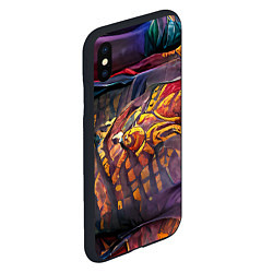 Чехол iPhone XS Max матовый Знак огня, цвет: 3D-черный — фото 2