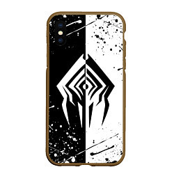 Чехол iPhone XS Max матовый WARFRAME STALKER BLACK WHITE СТАЛКЕР, цвет: 3D-коричневый