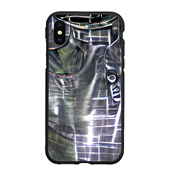 Чехол iPhone XS Max матовый Light Kevlar, цвет: 3D-черный