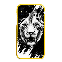 Чехол iPhone XS Max матовый ТигрTiger, цвет: 3D-желтый