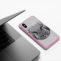 Чехол iPhone XS Max матовый Оленесова, цвет: 3D-розовый — фото 2