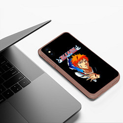 Чехол iPhone XS Max матовый Ичиго Куросаки - Блич, цвет: 3D-коричневый — фото 2