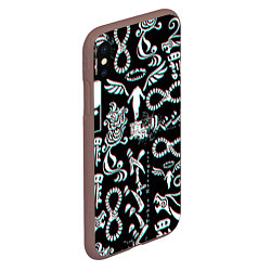 Чехол iPhone XS Max матовый ТОКИЙСКИЕ МСТИТЕЛИ ГЛИТЧ, GLITCH, цвет: 3D-коричневый — фото 2