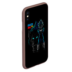 Чехол iPhone XS Max матовый Dragon Ball Z Dark, цвет: 3D-коричневый — фото 2