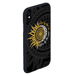 Чехол iPhone XS Max матовый Live by the sun Love by the moon, цвет: 3D-черный — фото 2