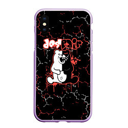 Чехол iPhone XS Max матовый Monokuma монокума, цвет: 3D-сиреневый