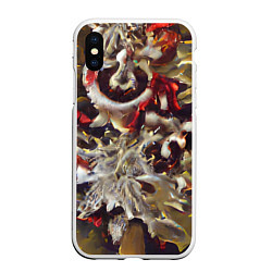 Чехол iPhone XS Max матовый Осенние заморозки, цвет: 3D-белый
