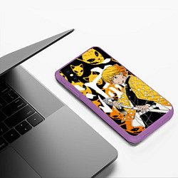 Чехол iPhone XS Max матовый ЗЕНИЦУ ZENITSU СТИЛЬ ГРОМА, цвет: 3D-фиолетовый — фото 2