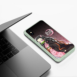 Чехол iPhone XS Max матовый НЕЗУКО NEZUKO SLAYER, цвет: 3D-салатовый — фото 2