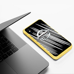 Чехол iPhone XS Max матовый Nissan : ниссан, цвет: 3D-желтый — фото 2