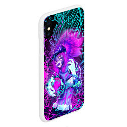 Чехол iPhone XS Max матовый KDA NEON DRAGON LEAGUE OF LEGENDS, НЕОНОВЫЕ БРЫЗГИ, цвет: 3D-белый — фото 2