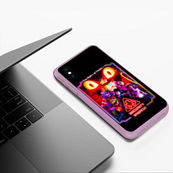 Чехол iPhone XS Max матовый Five nights at freddys security breach, цвет: 3D-сиреневый — фото 2