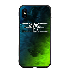 Чехол iPhone XS Max матовый Stray: Green, цвет: 3D-черный