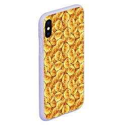 Чехол iPhone XS Max матовый Эфириум Ethereum, цвет: 3D-светло-сиреневый — фото 2