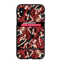 Чехол iPhone XS Max матовый Desperate Housewives - в яблоках, цвет: 3D-черный