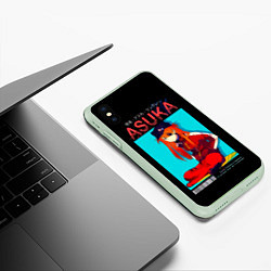 Чехол iPhone XS Max матовый Asuka - Neon Genesis Evangelion, цвет: 3D-салатовый — фото 2