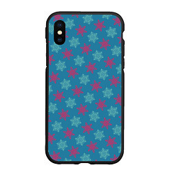 Чехол iPhone XS Max матовый Christmas Pattern New, цвет: 3D-черный