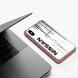 Чехол iPhone XS Max матовый Nissan ниссан,, цвет: 3D-коричневый — фото 2