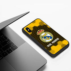 Чехол iPhone XS Max матовый РЕАЛ МАДРИД Real Madrid Графика, цвет: 3D-черный — фото 2