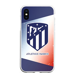 Чехол iPhone XS Max матовый АТЛЕТИКО Atletico Madrid Графика, цвет: 3D-белый