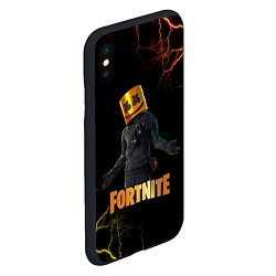 Чехол iPhone XS Max матовый Marshmello Fortnite 3, цвет: 3D-черный — фото 2