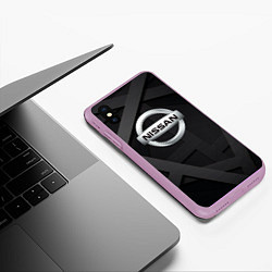 Чехол iPhone XS Max матовый Ниссан кашкай, цвет: 3D-сиреневый — фото 2