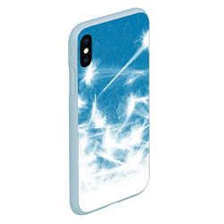 Чехол iPhone XS Max матовый Коллекция Зимняя сказка Снег Абстракция S-4, цвет: 3D-голубой — фото 2