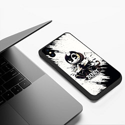 Чехол iPhone XS Max матовый Bendy And The Ink Machine Бенди прибит доской, цвет: 3D-черный — фото 2