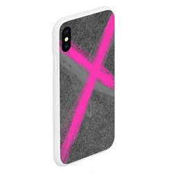 Чехол iPhone XS Max матовый Коллекция Get inspired! Pink cross Абстракция Fl-4, цвет: 3D-белый — фото 2