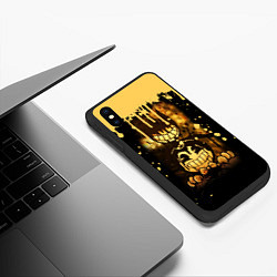 Чехол iPhone XS Max матовый Bendy And The Ink Machine Игра Бенди, цвет: 3D-черный — фото 2