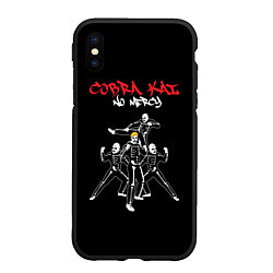 Чехол iPhone XS Max матовый Кобра Кай - Джонни скелет, цвет: 3D-черный