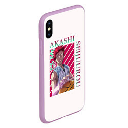 Чехол iPhone XS Max матовый Akashi Seijuro - Kuroko No Basket, цвет: 3D-сиреневый — фото 2