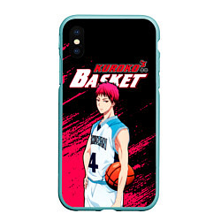 Чехол iPhone XS Max матовый Kuroko no Basuke, Akashi Seijuro Сейджуро Акаши, цвет: 3D-мятный