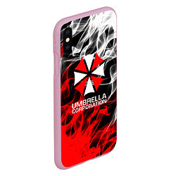 Чехол iPhone XS Max матовый Umbrella Corporation Fire, цвет: 3D-розовый — фото 2