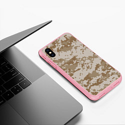 Чехол iPhone XS Max матовый Пустынный Милитари, цвет: 3D-баблгам — фото 2