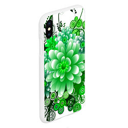 Чехол iPhone XS Max матовый Яркая пышная летняя зелень, цвет: 3D-белый — фото 2