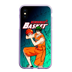 Чехол iPhone XS Max матовый Kuroko no Basuke, Midorima Shintaro Шинтаро Мидори, цвет: 3D-светло-сиреневый