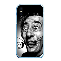 Чехол iPhone XS Max матовый Salvador Dali - grimace, цвет: 3D-голубой