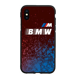 Чехол iPhone XS Max матовый БМВ BMW - Краски, цвет: 3D-черный